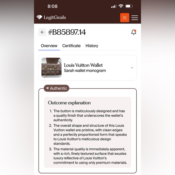 Louis Vuitton Vintage Sarah Wallet - GUC - With COA - Picture 5 of 16